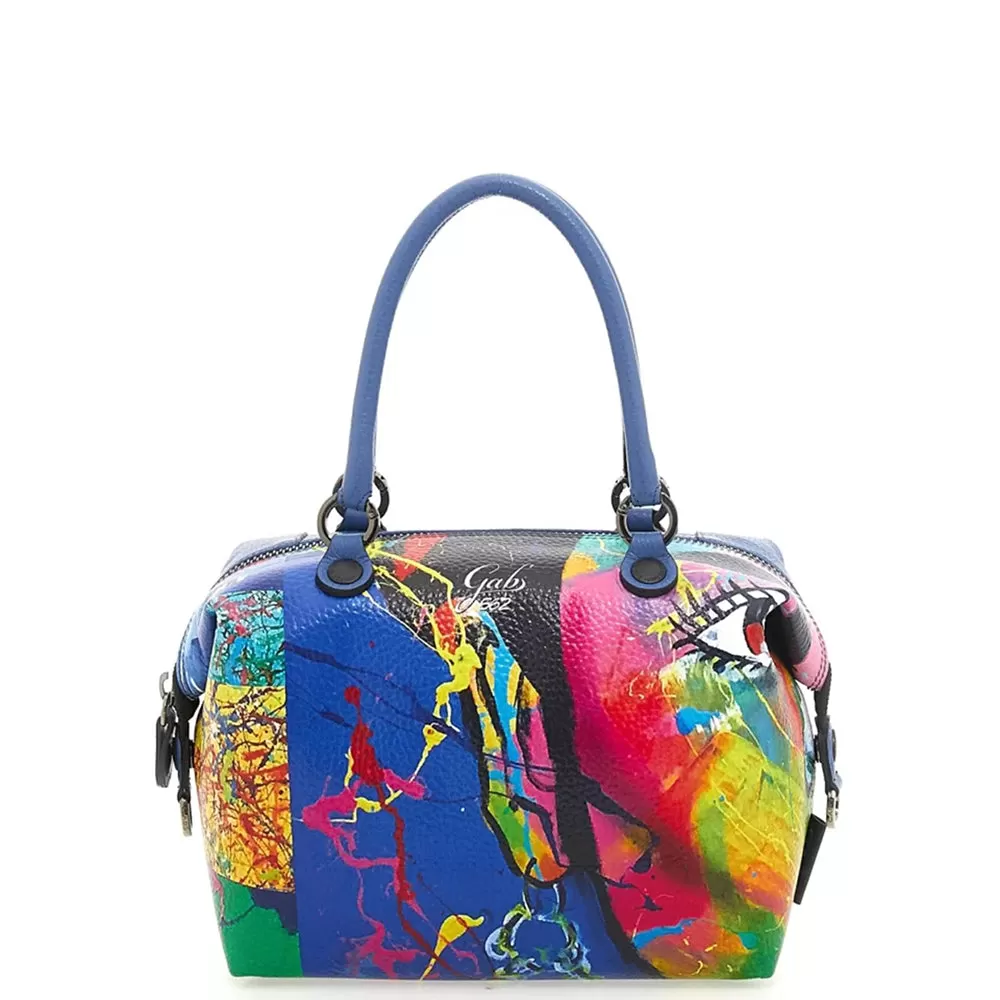 Borsa Donna a Mano con Tracolla GABS G3 PLUS Trip in Pelle Martellata stampa Frida Large