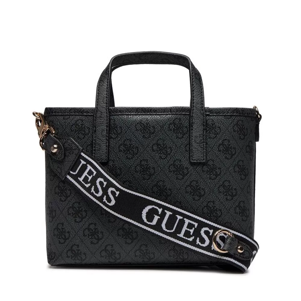 Borsa Donna a Mano con Tracolla GUESS Linea Latona Mini Colore Coal Logo