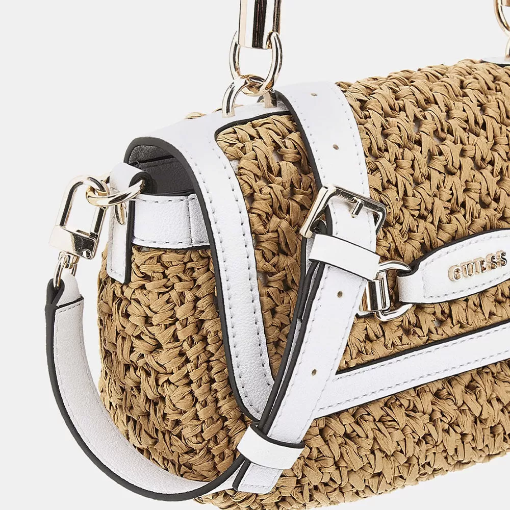 Borsa Donna a Mano con Tracolla GUESS Linea Siria Colore Natural White