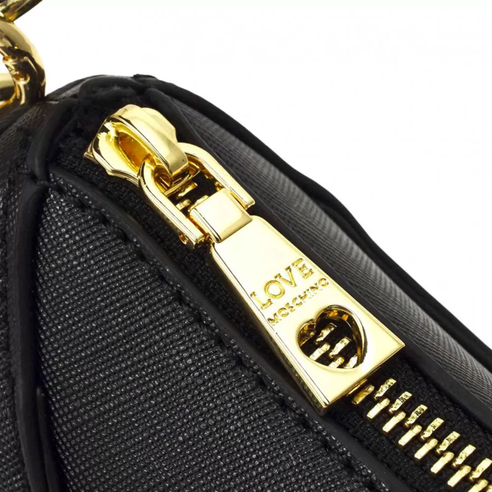 Borsa Donna a Mano LOVE MOSCHINO stampa Saffiano Nera