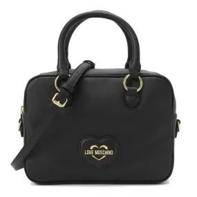 Borsa Donna a Mano LOVE MOSCHINO stampa Saffiano Nera