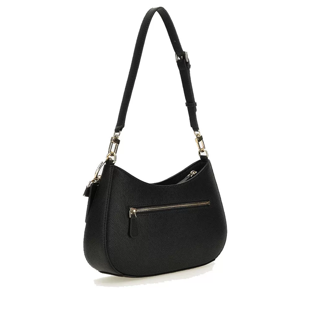 Borsa Donna a Spalla GUESS Linea Noelle colore Nero Misura Piccola