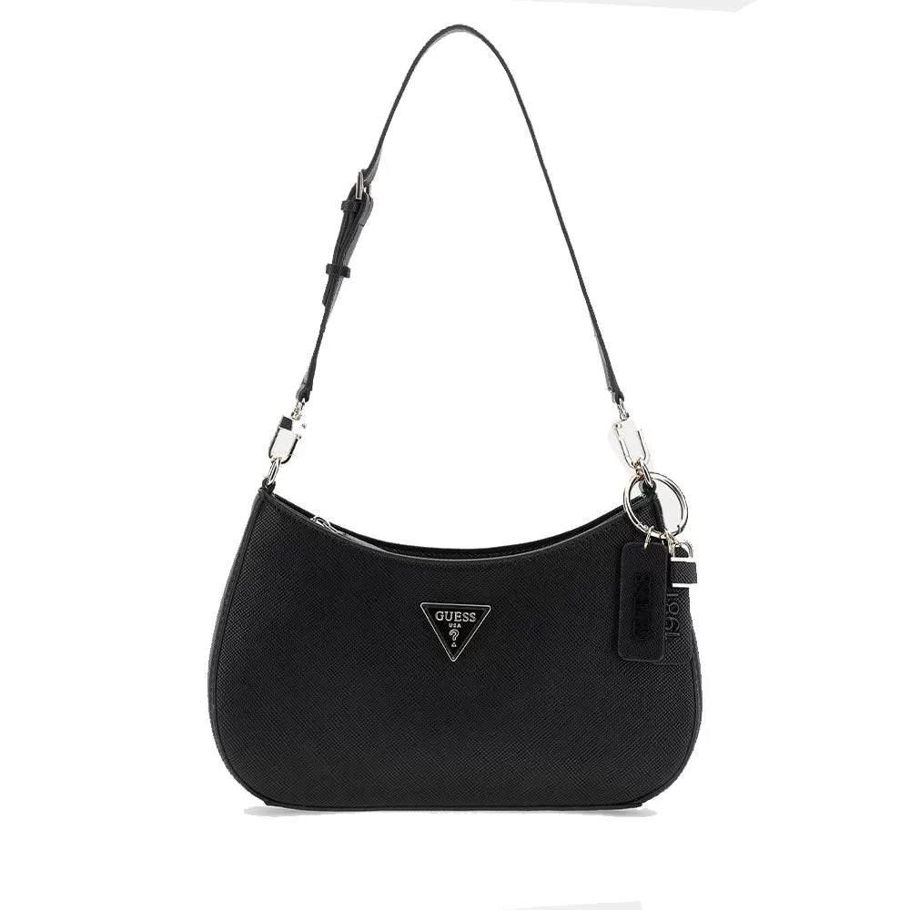 Borsa Donna a Spalla GUESS Linea Noelle colore Nero Misura Piccola