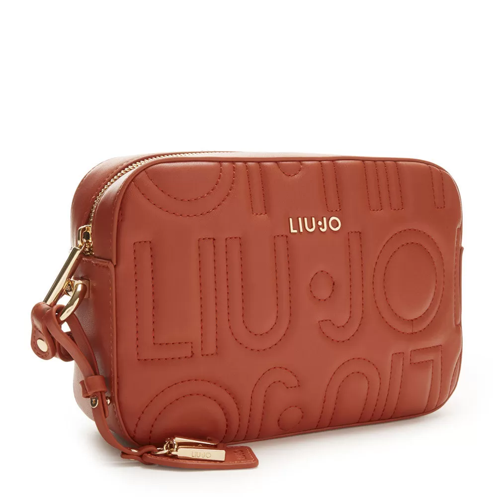 Borsa Donna a Tracolla LIU JO con Logo Trapuntato All Over colore Red Tea