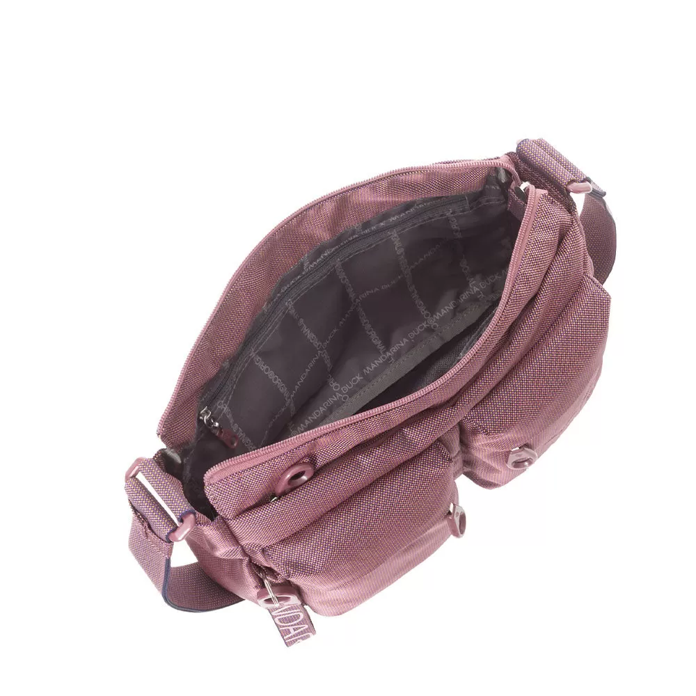 Borsa Donna a Tracolla Mandarina Duck in Tessuto Linea MD20 Colore Windsor Wine - P10QMTX5