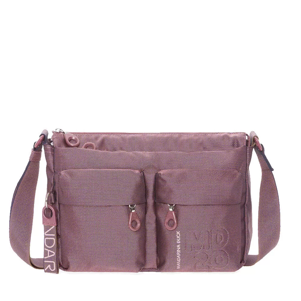 Borsa Donna a Tracolla Mandarina Duck in Tessuto Linea MD20 Colore Windsor Wine - P10QMTX5