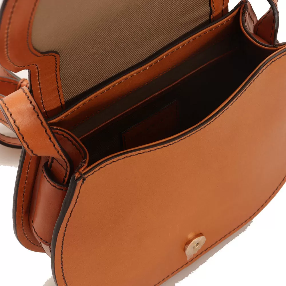 Borsa Donna Media a Tracolla THE BRIDGE in Pelle color Cognac linea Panzani Wow