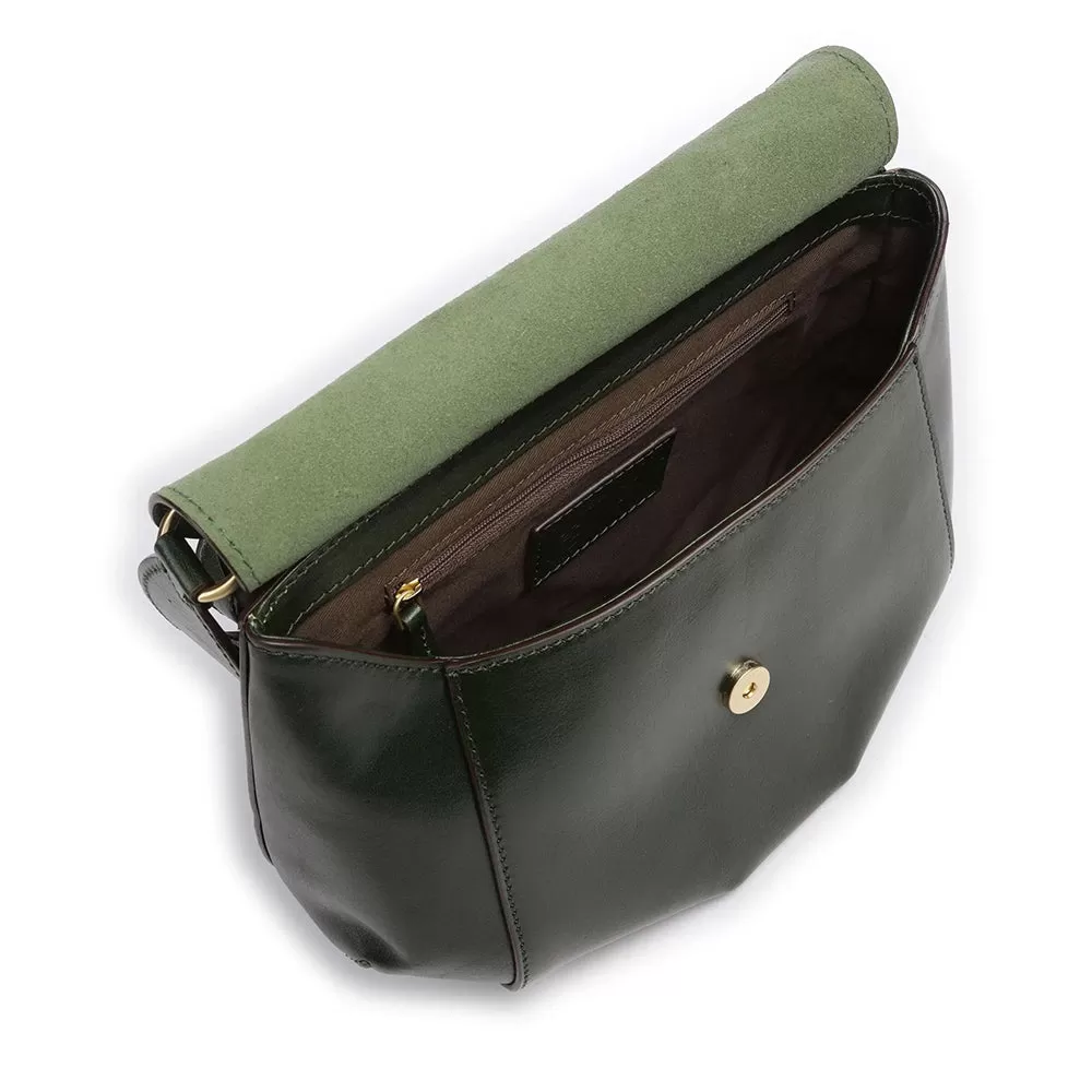 Borsa Donna Media a Tracolla THE BRIDGE linea Erica in Pelle Verde