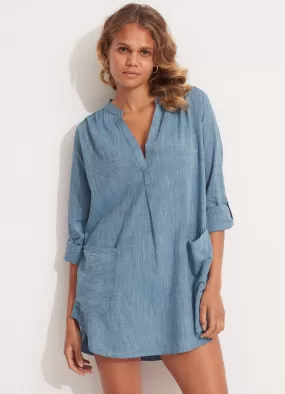 Boyfriend Beach Shirt - Chambray