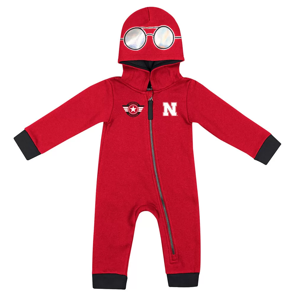 Boys' Nebraska Huskers Infant On A Mission Longsleeve Romper