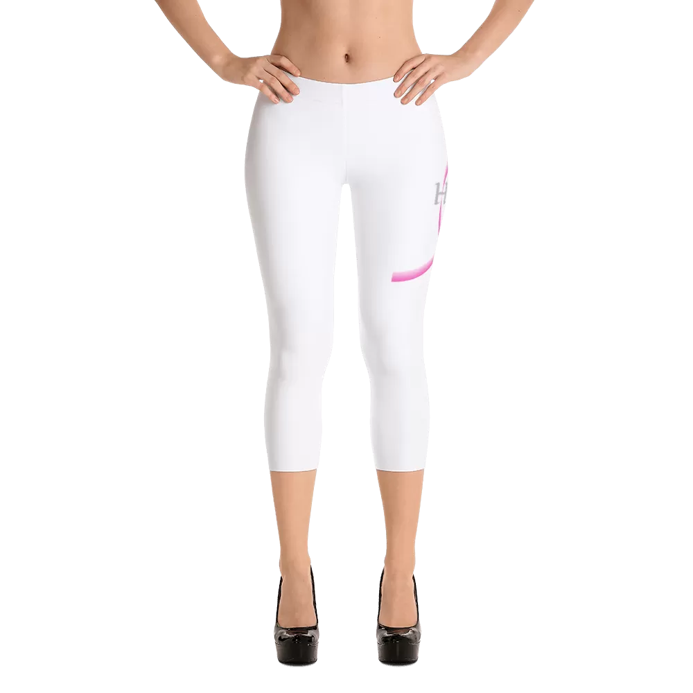 Breast Cancer Awareness Capri Leggings