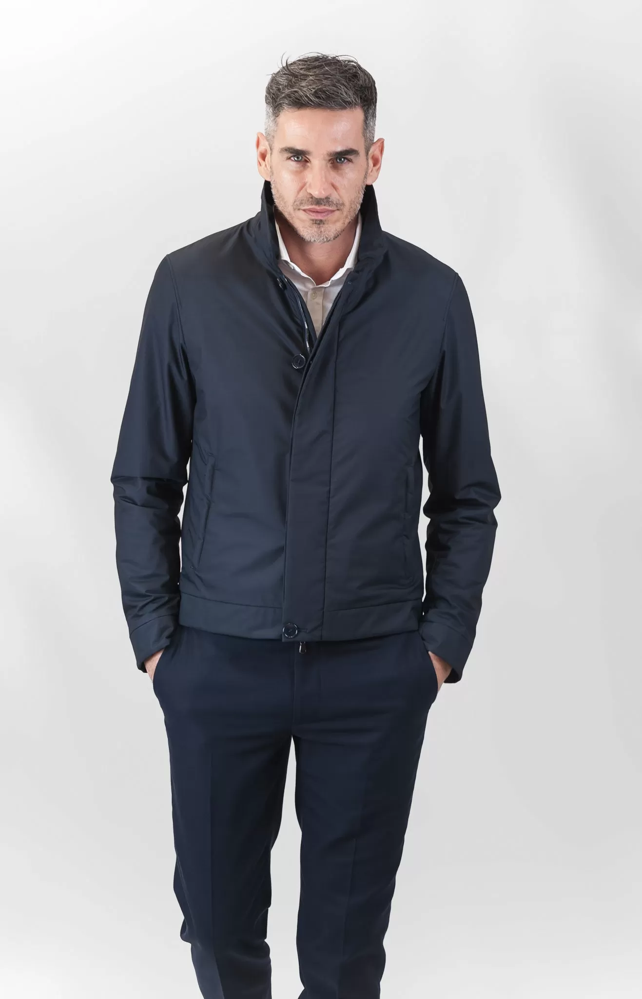 Brisse Travel Jacket Techno Wool Lam and Cashmere (dark blue)