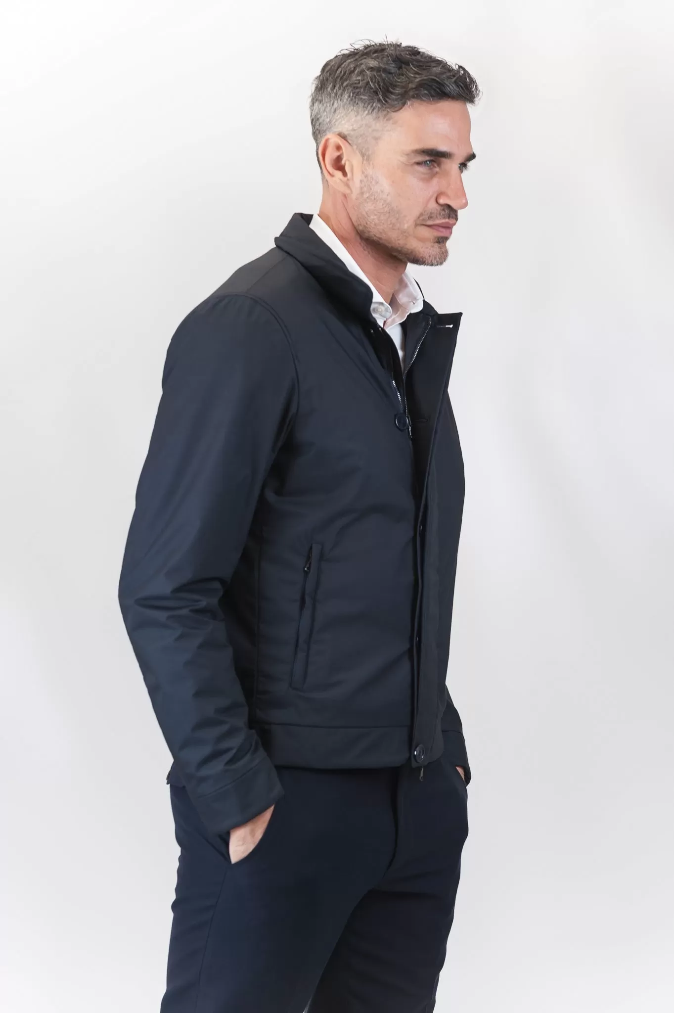 Brisse Travel Jacket Techno Wool Lam and Cashmere (dark blue)