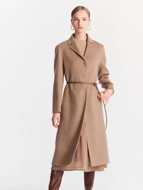 Brown Cashmere Slim-Fit Overcoat