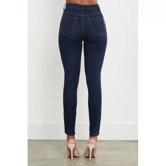 Button Fly Snap Ankle Jeans