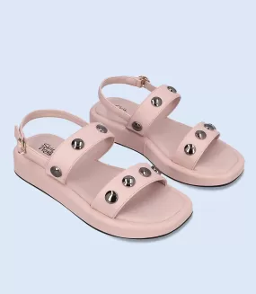 BW7352-TEA PINK-Women Comfort Sandal