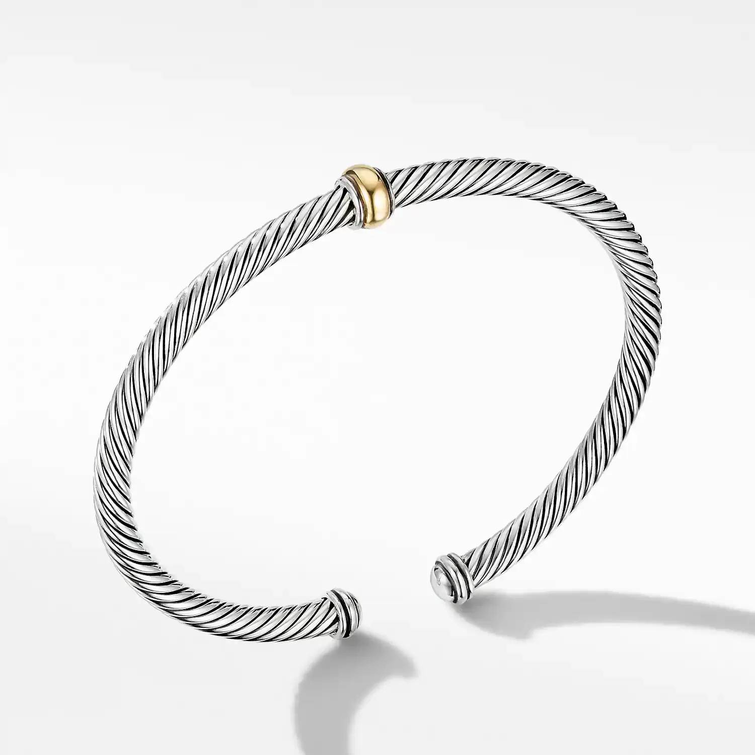 Cable Classics Center Station Bracelet with 18K Yellow Gold