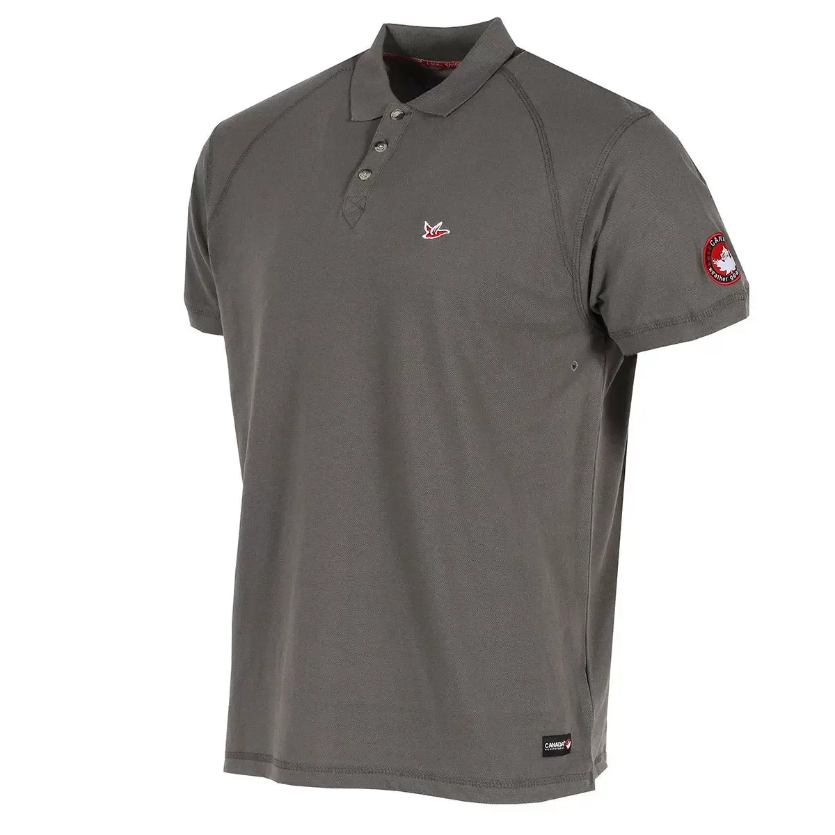 Canada Weather Gear Men's Pique Polo with Ribbed Collar and Cuff