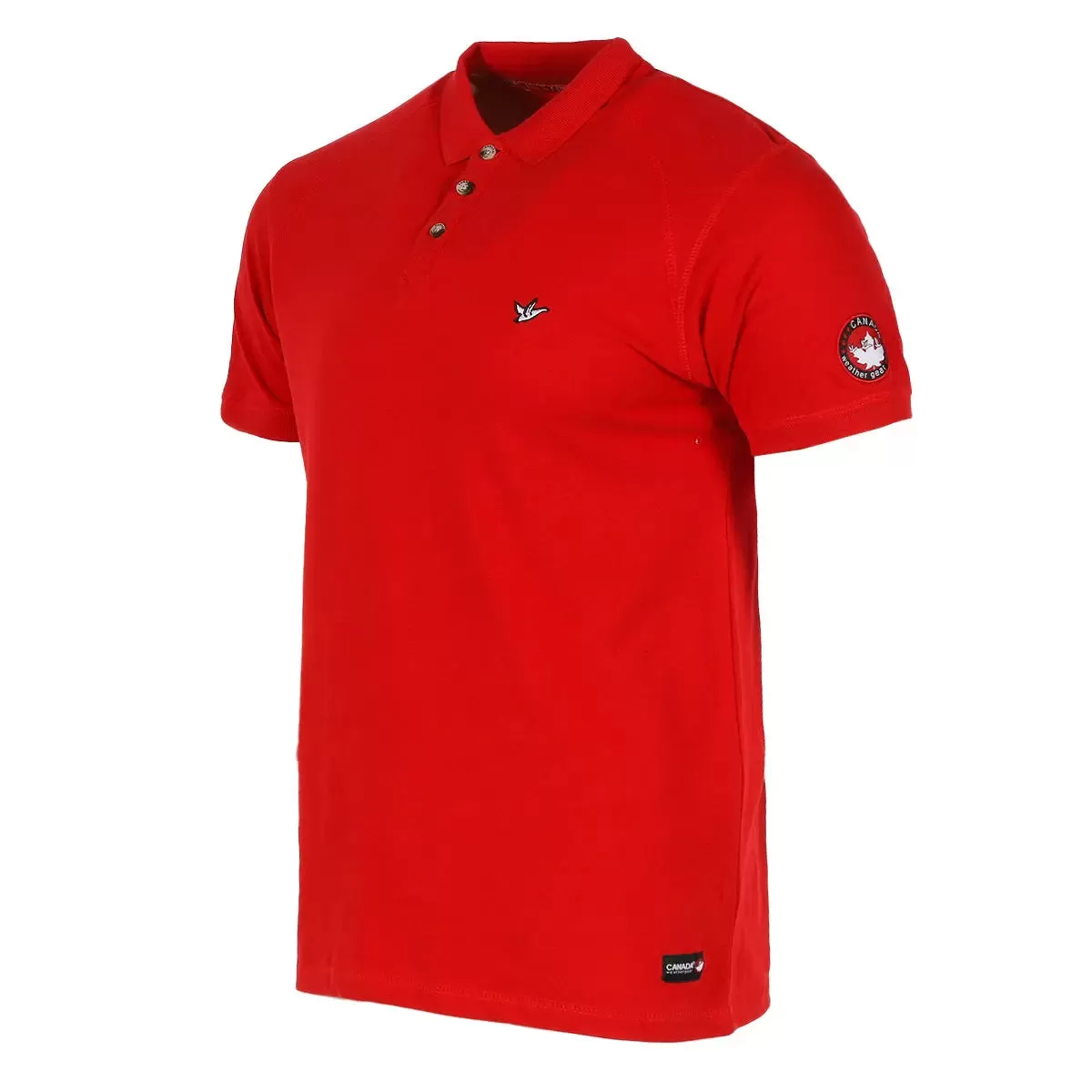 Canada Weather Gear Men's Pique Polo with Ribbed Collar and Cuff