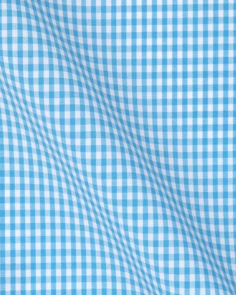 Canclini London Topaz Blue Check Shirt 2420.w831.0371.fan