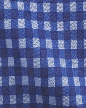 Canclini Mc Kenzie Blue Check Shirt 0680s.w23009.0001.fan