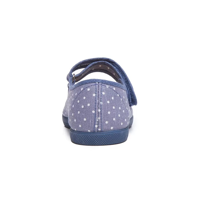 Canvas Mary Jane Sneakers in Blue Dots