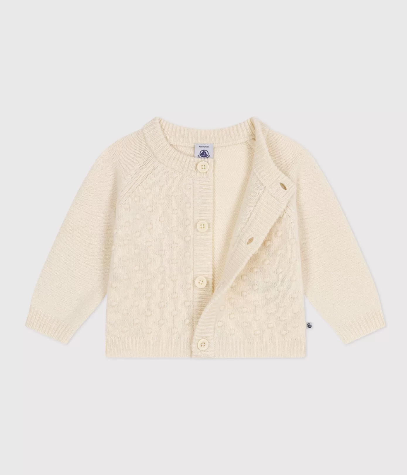 CARDIGAN IN TRICOT DI LANA E COTONE BEB