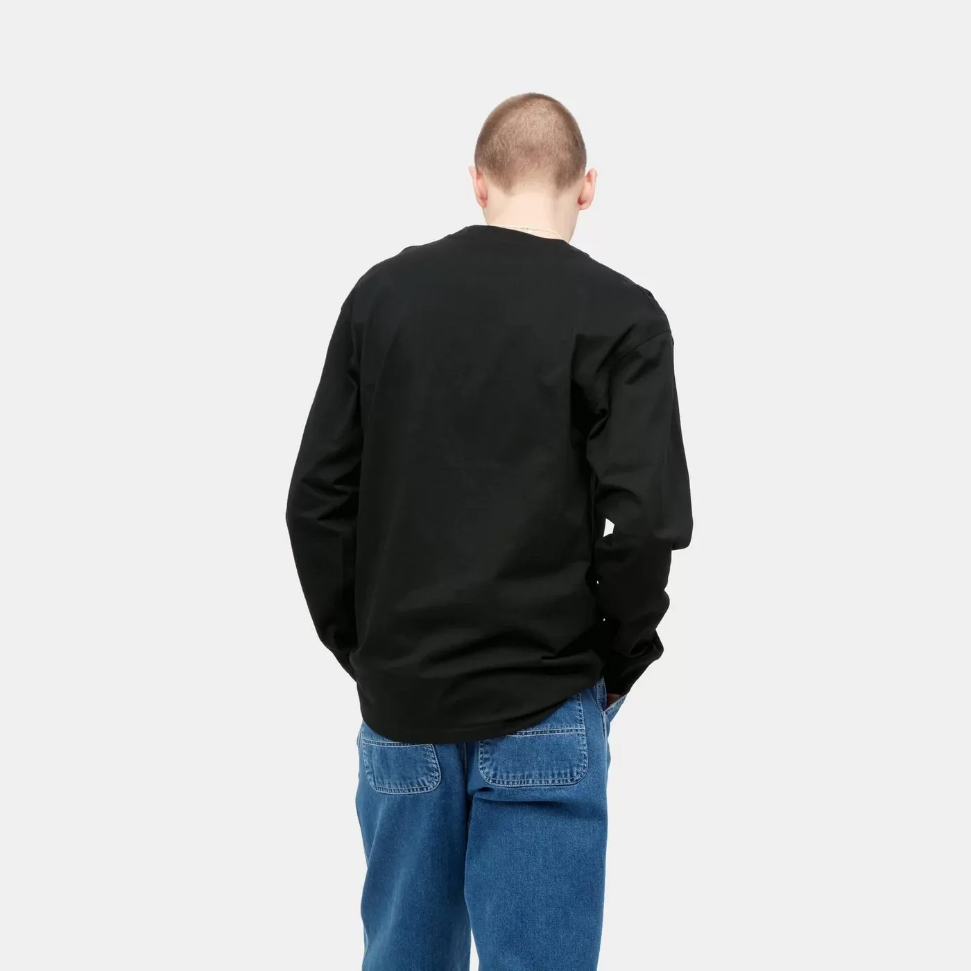 Carhartt L/S American Script T-Shirt  Black