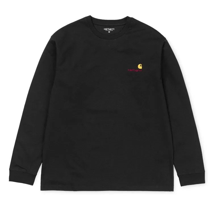 Carhartt L/S American Script T-Shirt  Black