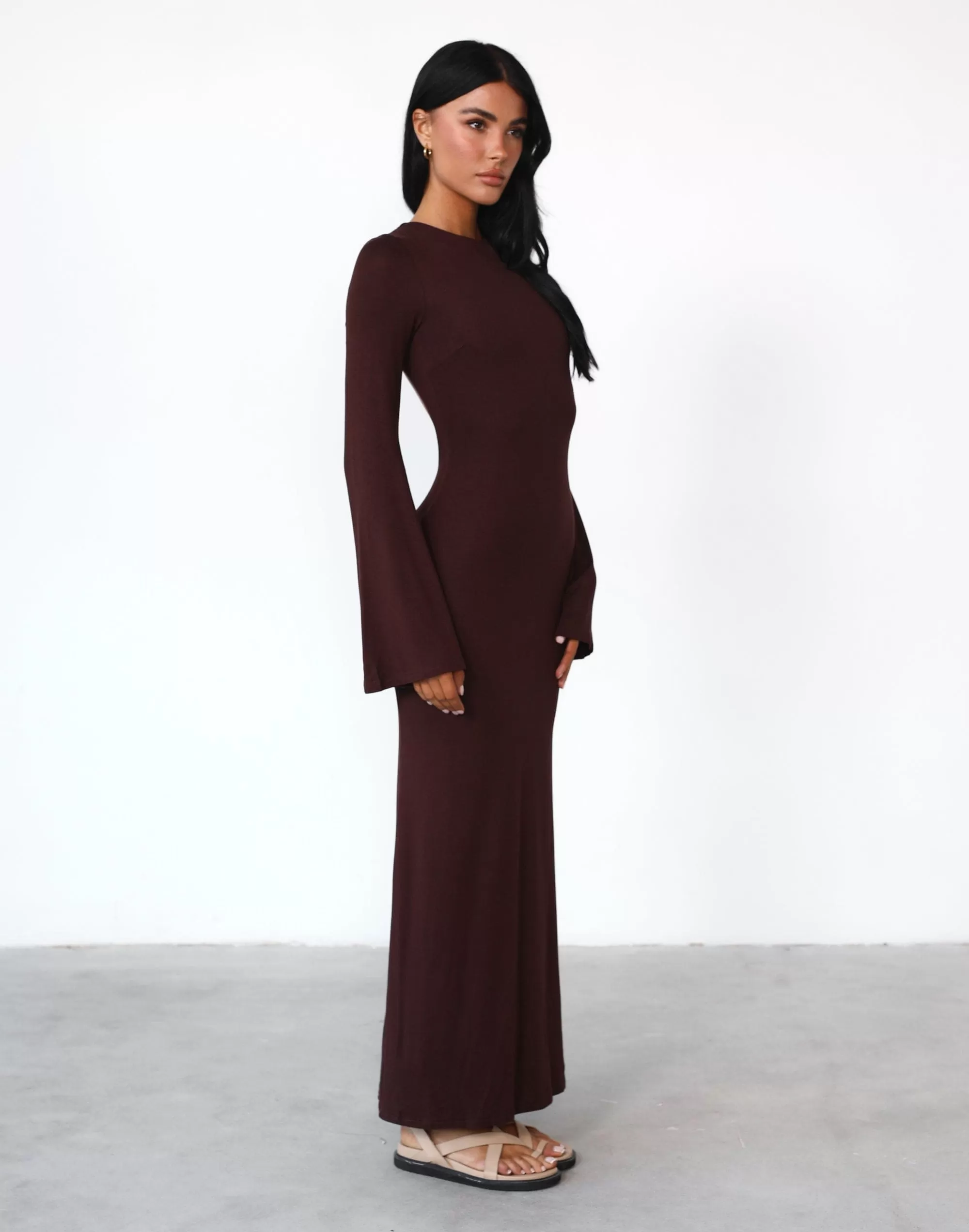 Carina Maxi Dress (Cocoa)