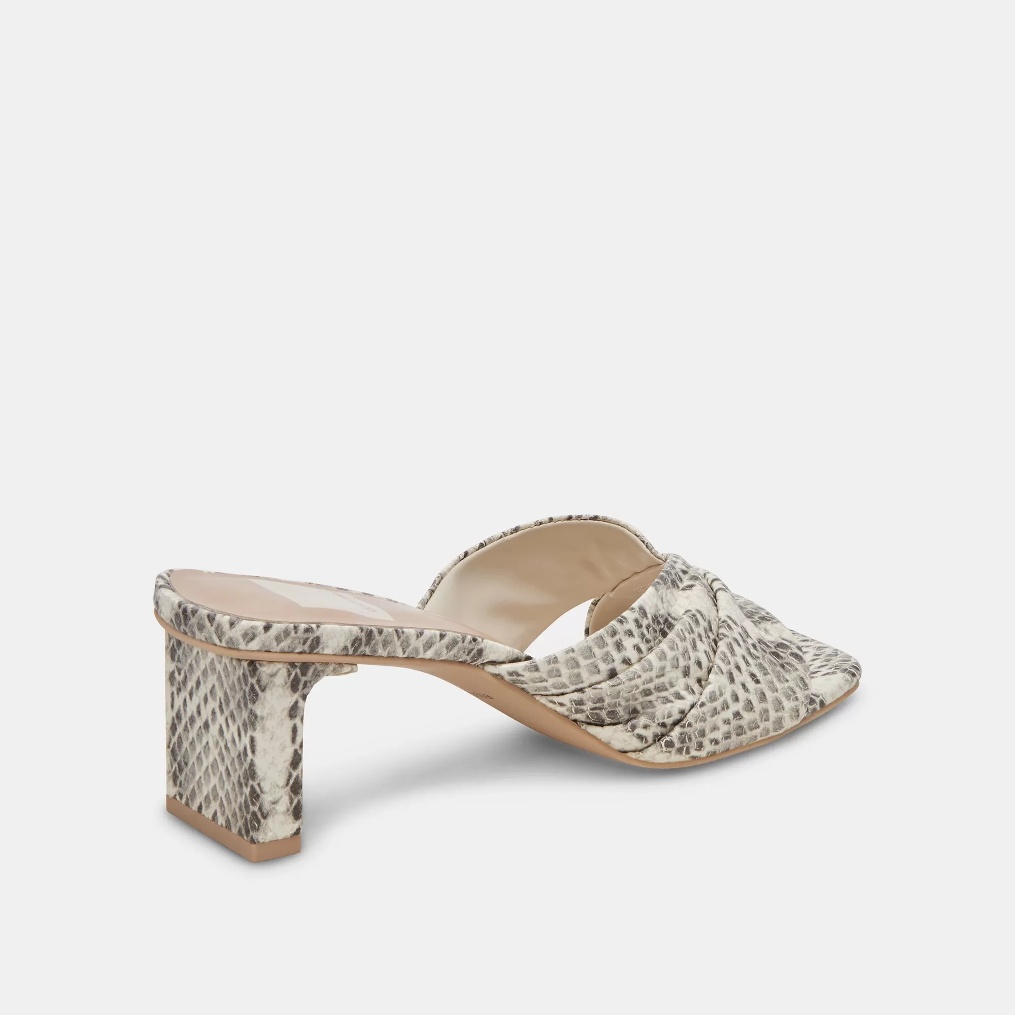 CARLAN HEELS GREY WHITE EMBOSSED SNAKE