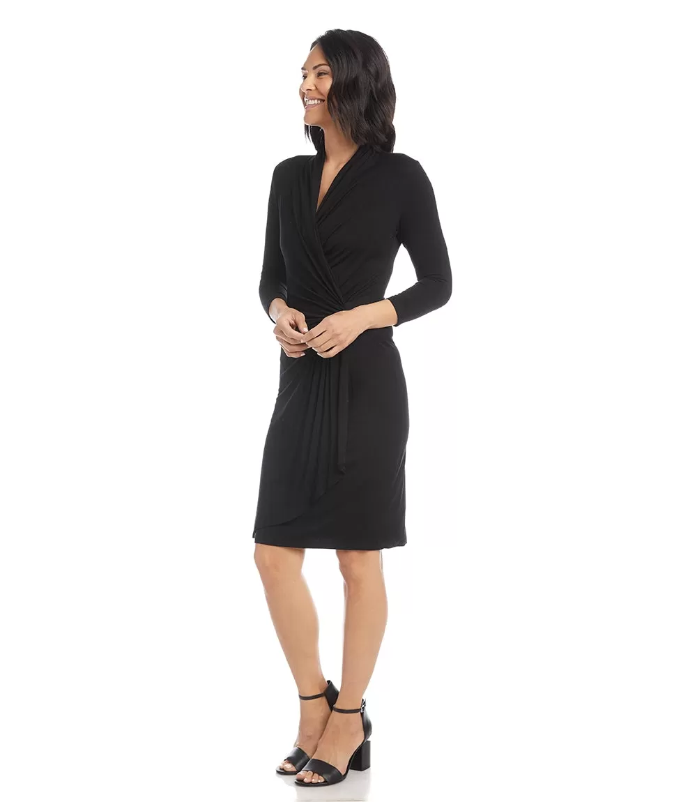 Cascade Wrap Dress