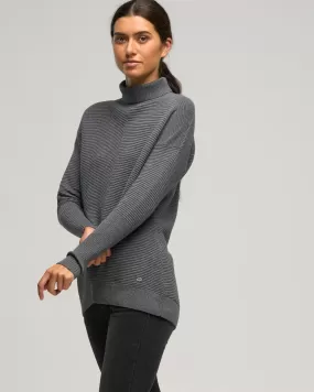 CASHMERE COTTON ROLL NECK