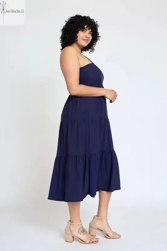 Casual One Shoulder Midi Dress