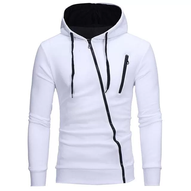 Casual Solid Tracksuit Zipper Hooded Sweatshirt Jacket with Sweatpants Men's Tracksuit