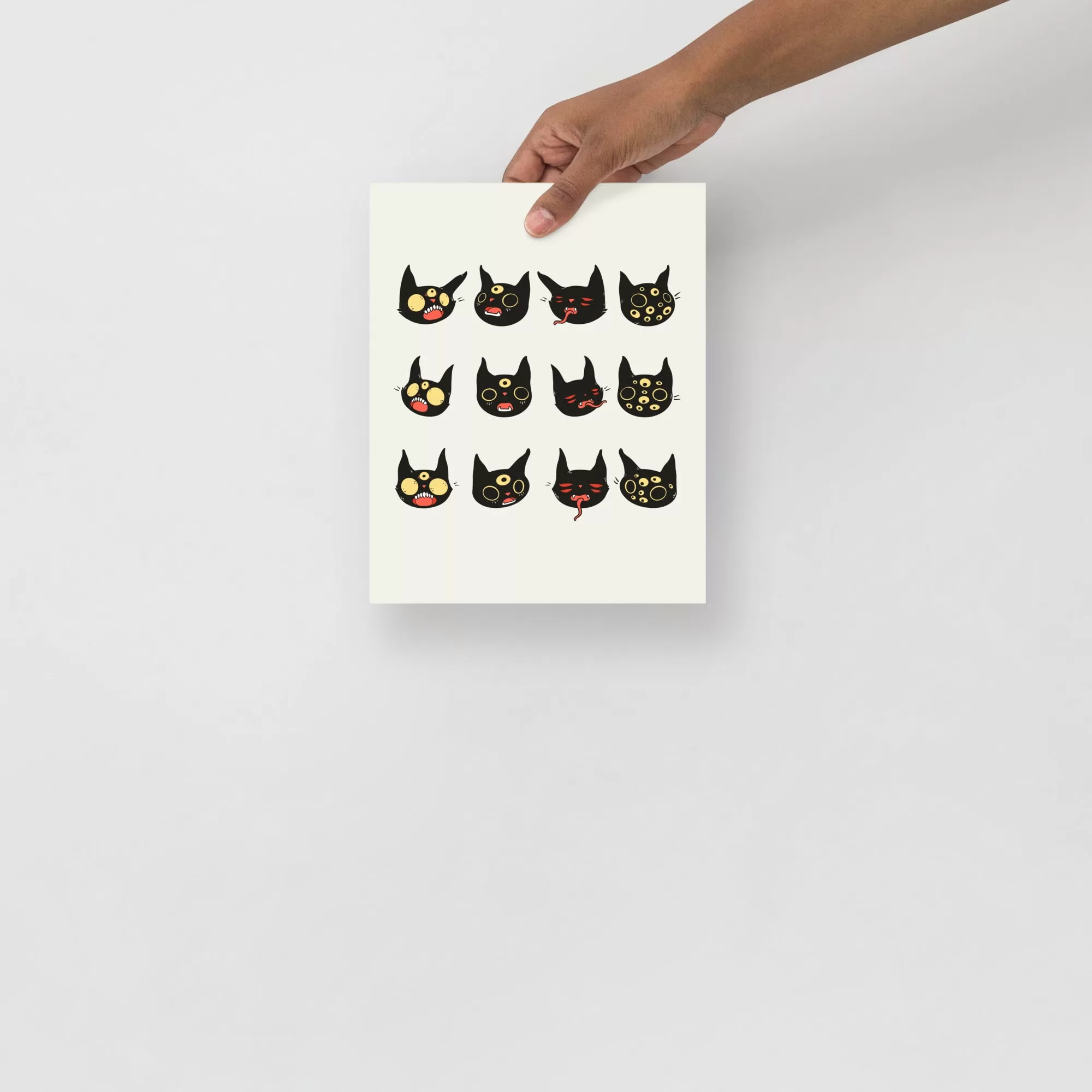 Cat Faces, Matte Art Print Poster