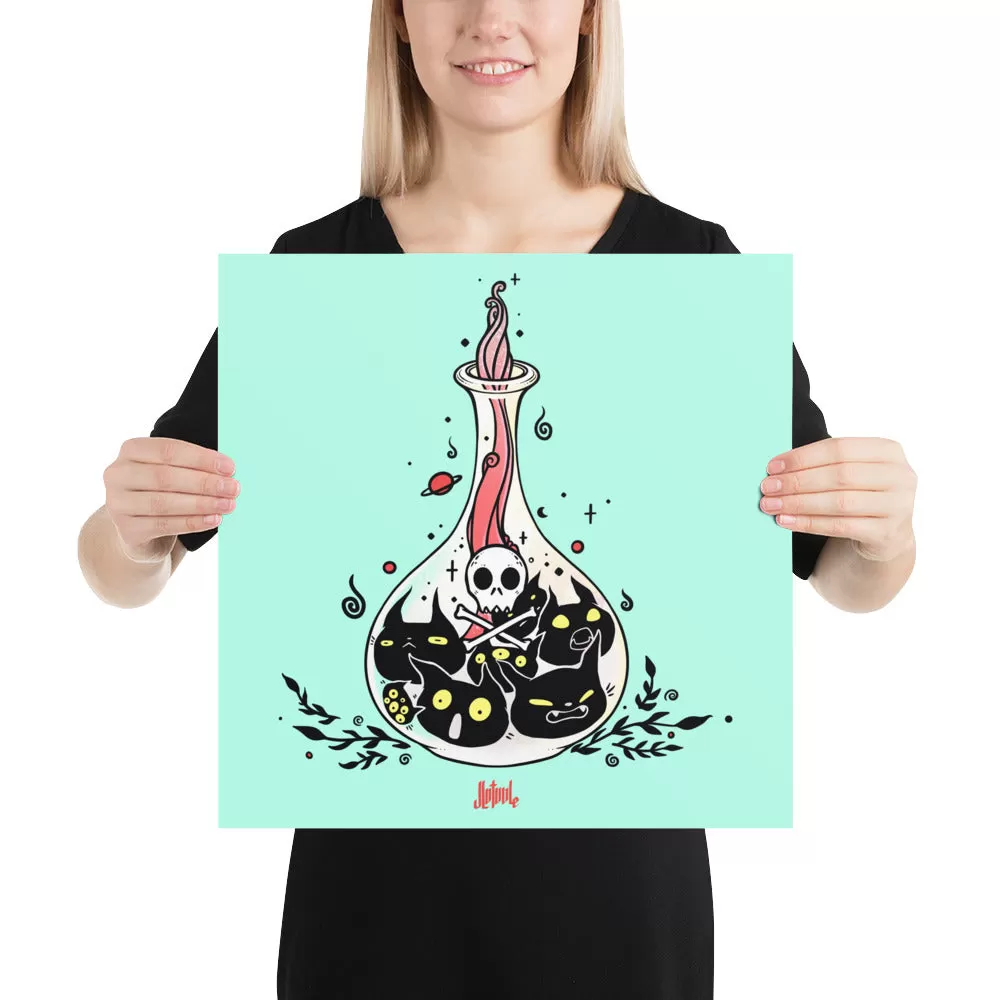 Cat Potion, Matte Art Print Poster