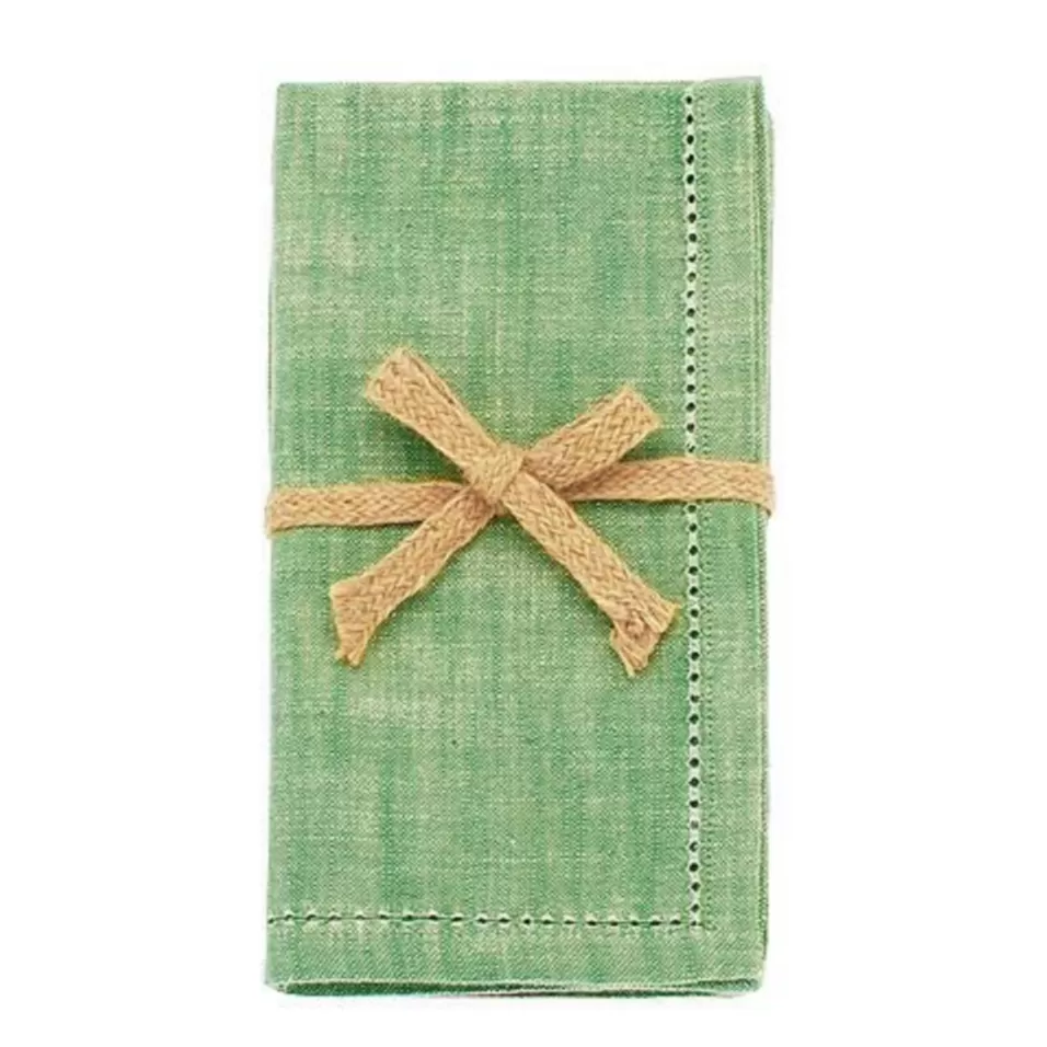 Chambray Olive Set of 4 Napkins