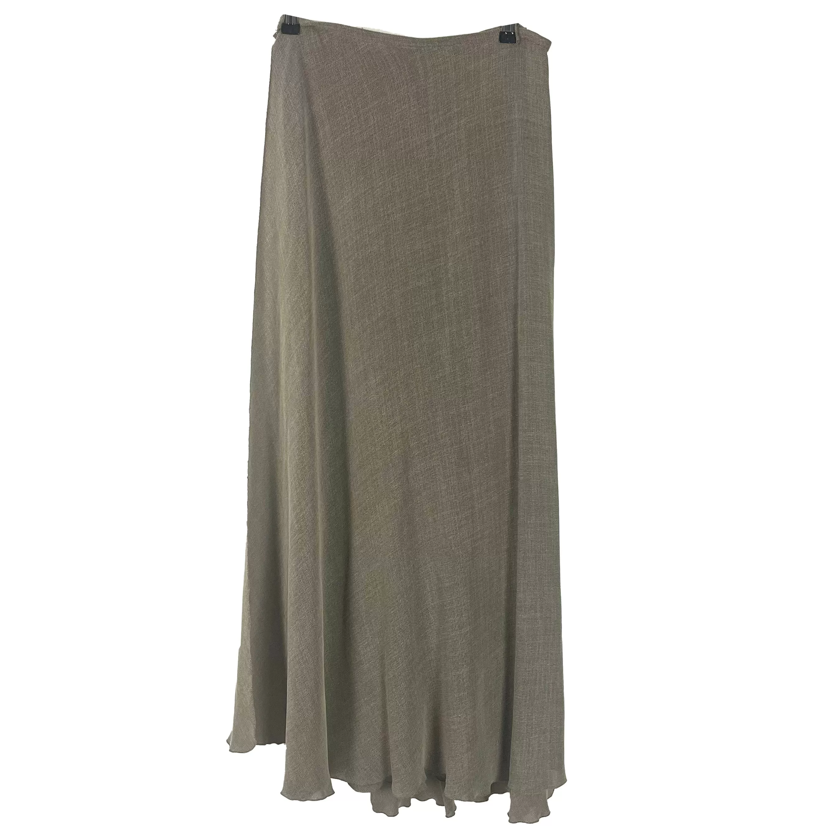 Chanel Cocoa Viscose Weave Wrap Maxi Skirt XS/S