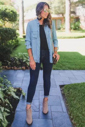 Chic Chambray Top