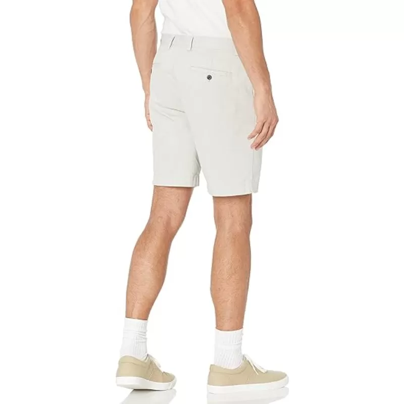 Chino Shorts With Zip Fly And Buttons