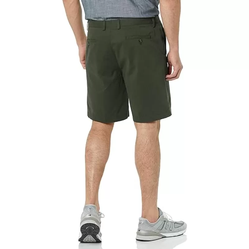 Chino Shorts With Zip Fly And Buttons