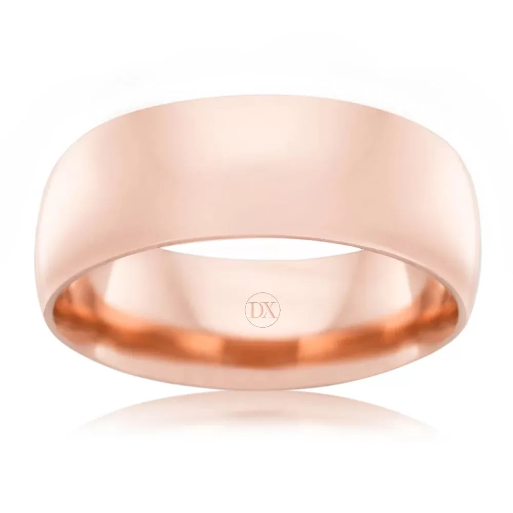 Classic Comfort 8mm - 9ct Rose Gold