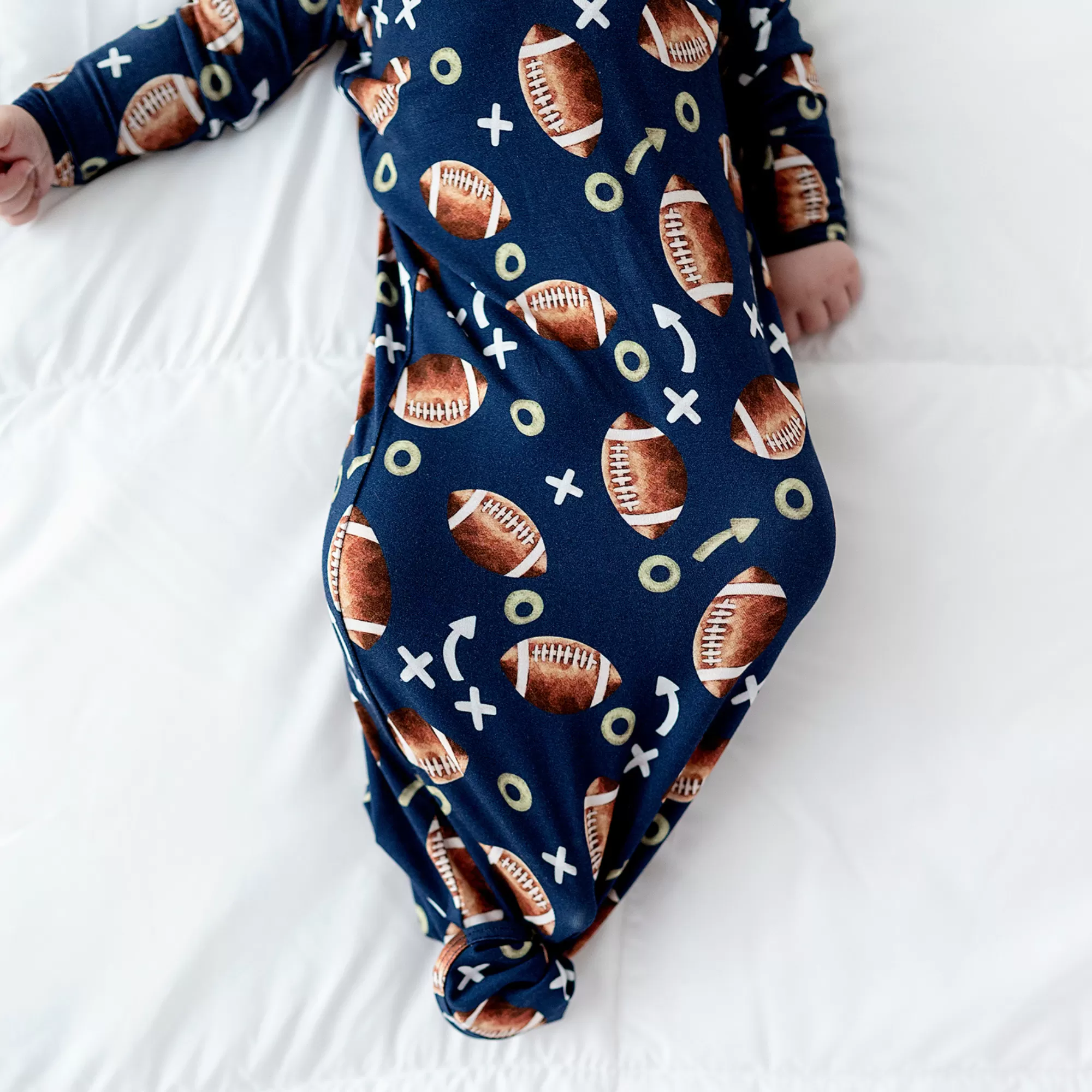 Clear Eyes, Full Hearts, Lets Snooze Football Knotted Gown