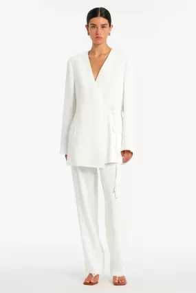 CLEMENCE TIE BLAZER-IVORY