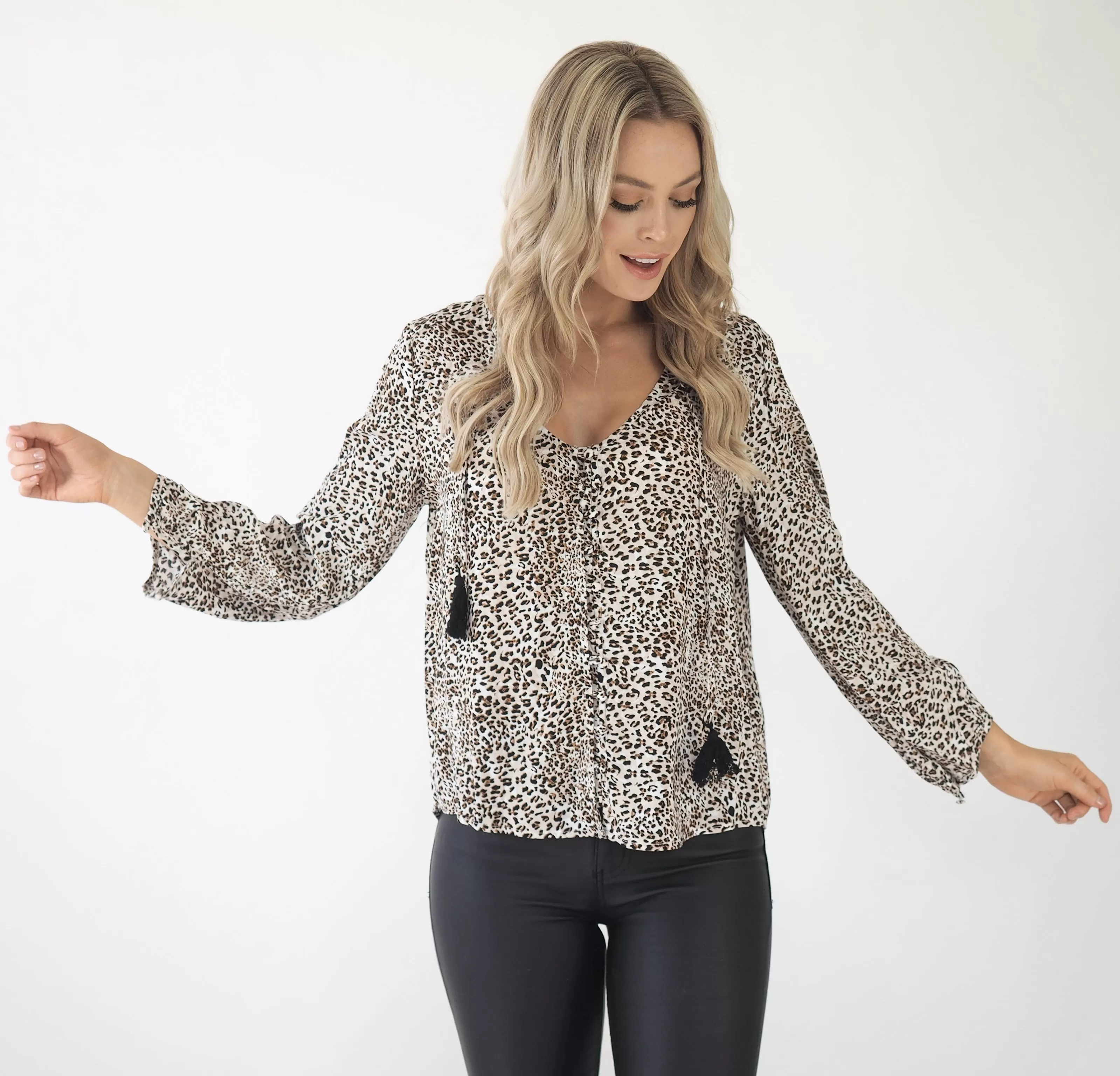 Clementine Snow leopard Top