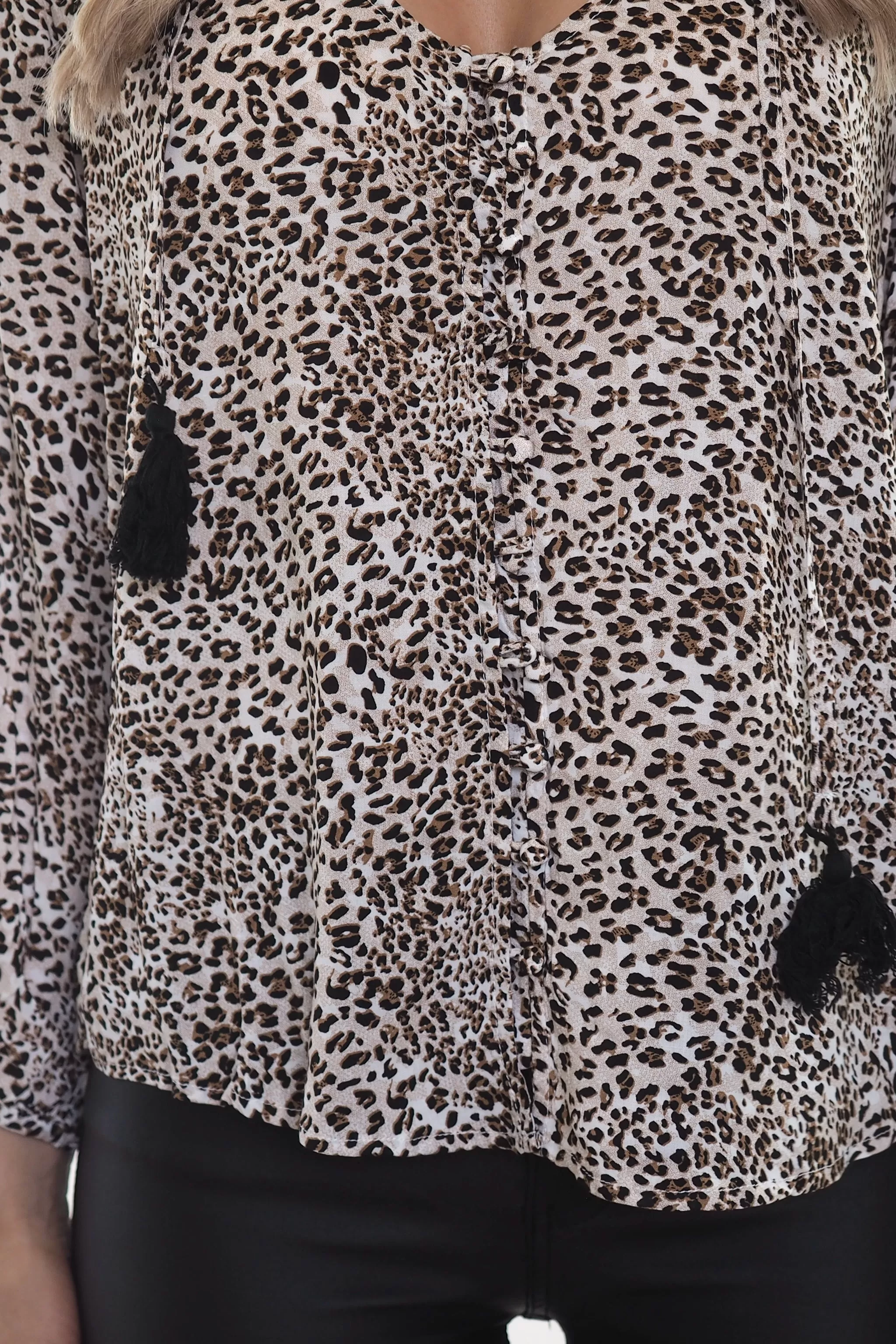 Clementine Snow leopard Top