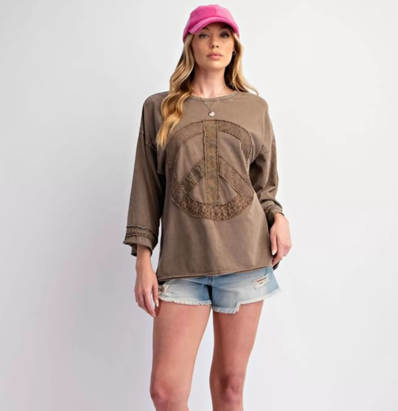 Coffee Peace Patch Top ET24303