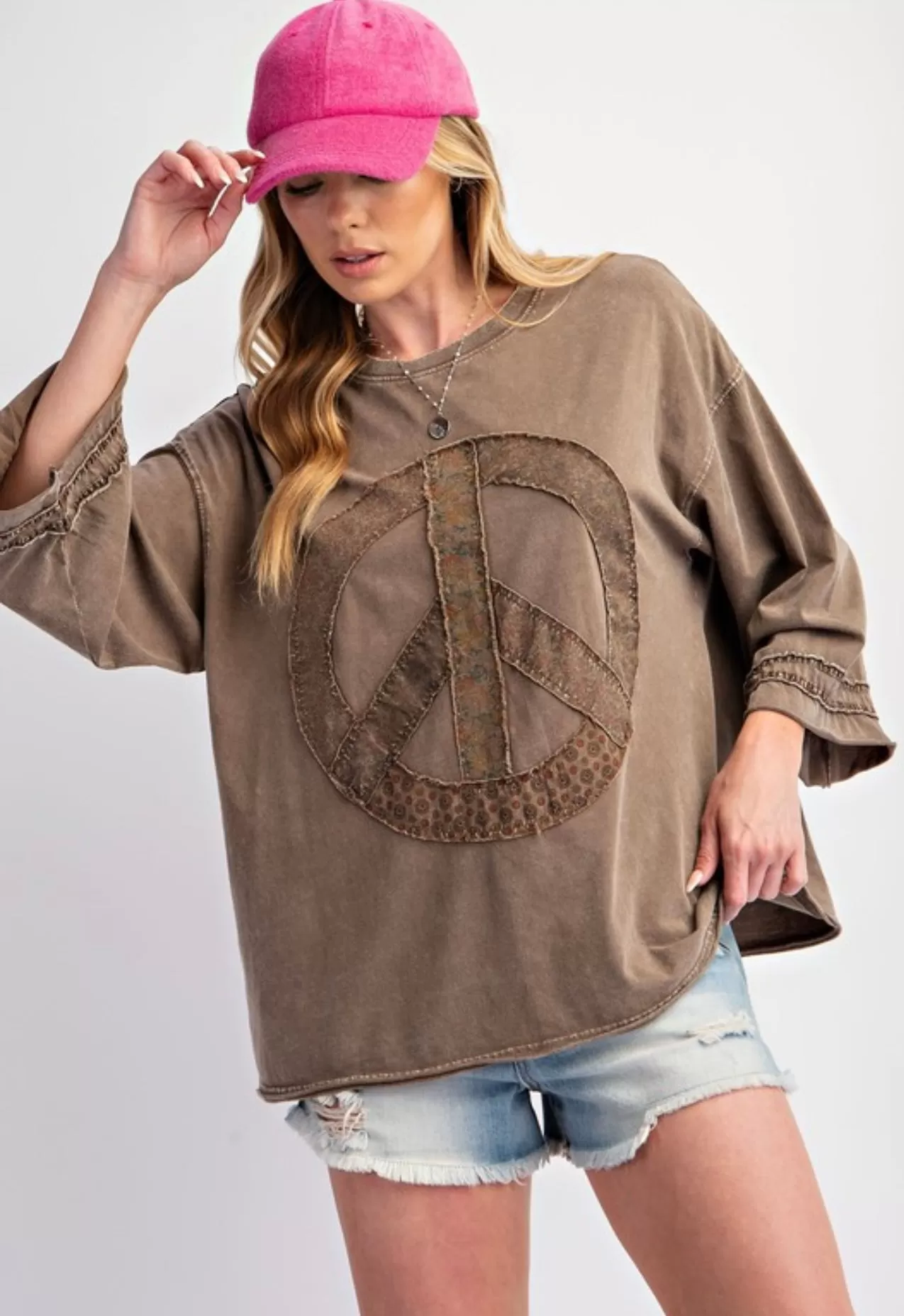 Coffee Peace Patch Top ET24303