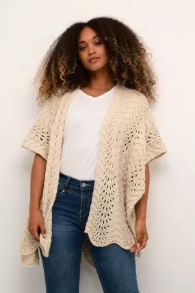 Cream Blomma Knit Cape